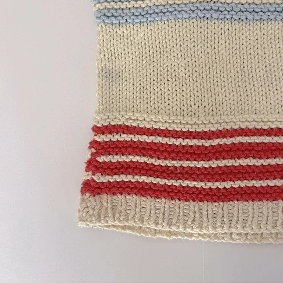 Vintage Knit Vest Sweater Top Shirt Cottagecore Granny Festival Size Medium - Picture 9 of 10